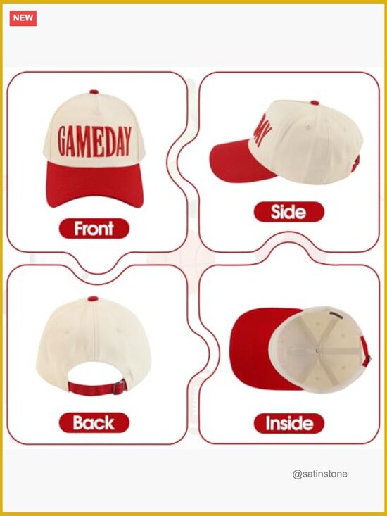 Vintage Retro Embroidered Baseball Cap Adjustable Trucker Hat for Women Men main image 6